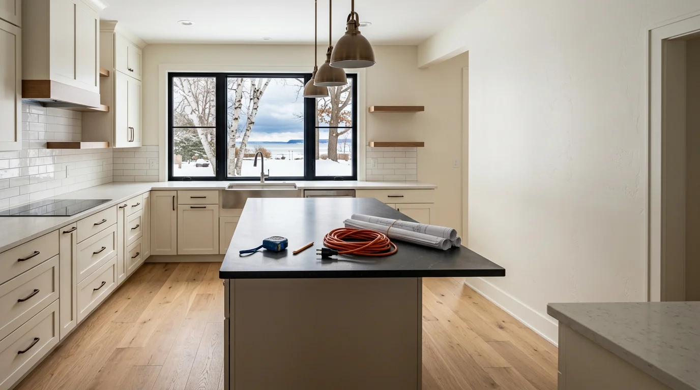Remodeled kitchen by a Traverse City remodeler